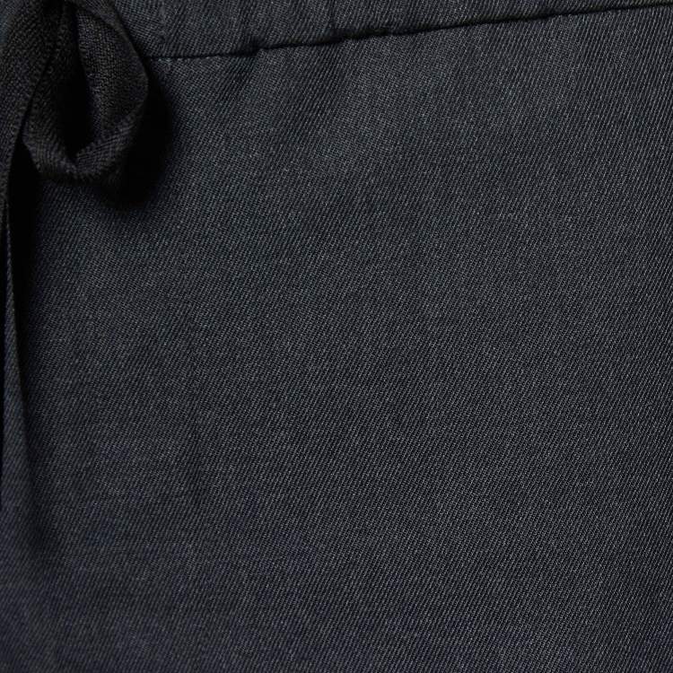 Pre Owned Marni Grey Wool Zipper Hem Paneled Trousers M
