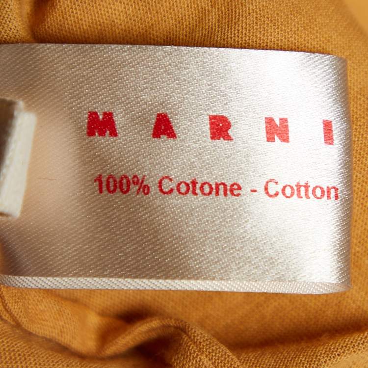 Pre Owned Marni Mustard Yellow Cotton Knit T-Shirt M