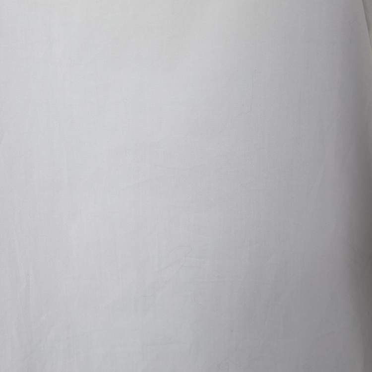 Pre Owned Marni White Cotton Ruffle Detail Top S