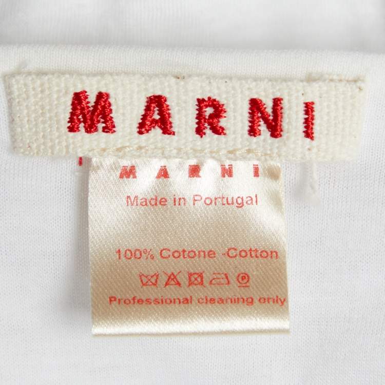 Pre Owned Marni White Cotton Pleated Detail Sleeveless Top S