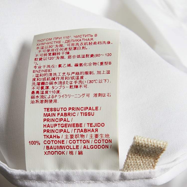Pre Owned Marni White Cotton Button Front Long Shirt S
