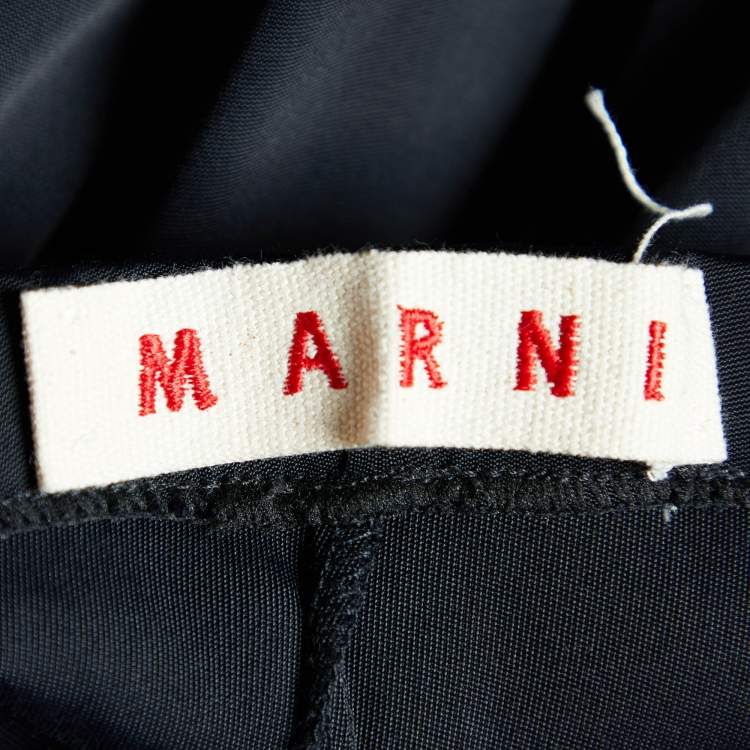 Pre Owned Marni Black Knit Cropped Leggings S
