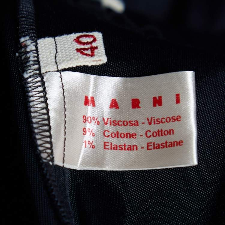 Pre Owned Marni Black Knit Cropped Leggings S