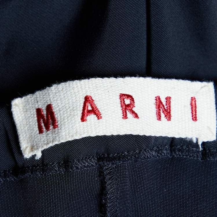 Pre Owned Marni Black Knit Cropped Leggings S