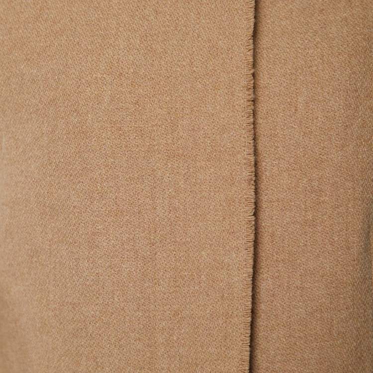 مملوكة مسبقًا Marni Beige Wool & Fox Fur Pocket Detail Long Coat L