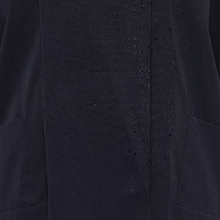 Pre Owned Marni Black Cotton & Silk Zip Front Top S