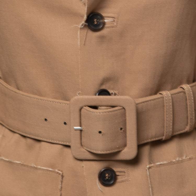 Pre Owned Marni Brown Wool & Linen Belted Jacket S