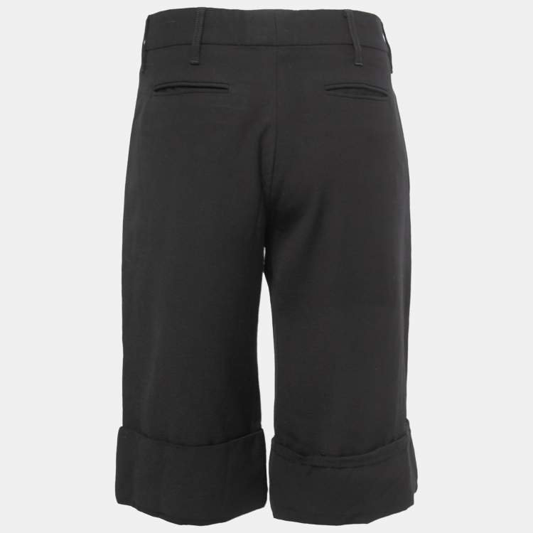 Pre Owned Marni Black Wool Bermuda Shorts M