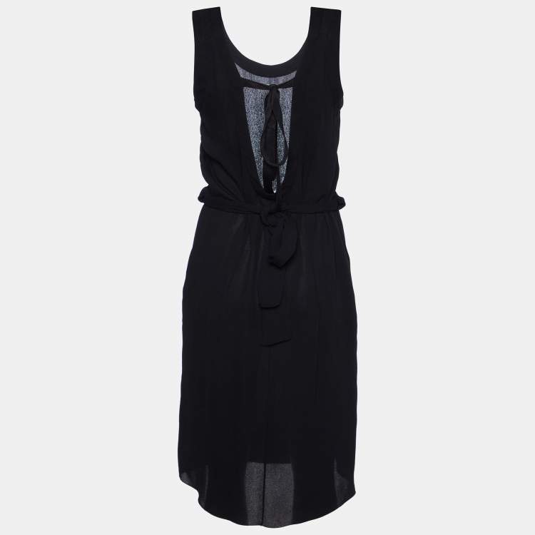 Marni Black Belted Waist Sleeveless Midi Dress M Marni | TLC