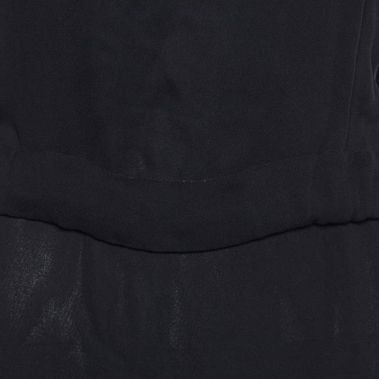 Pre Owned Marni Black Belted Waist Sleeveless Midi Dress M