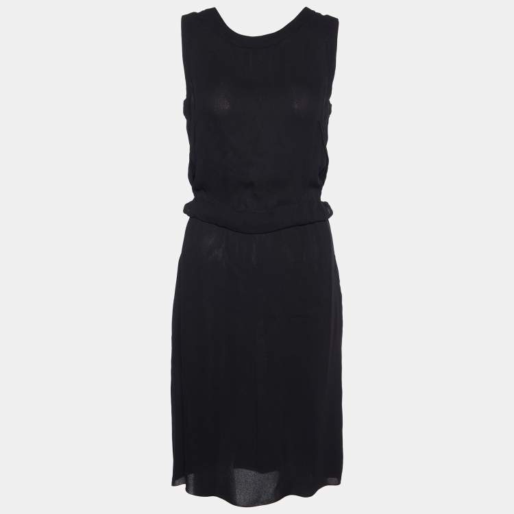 Pre Owned Marni Black Belted Waist Sleeveless Midi Dress M