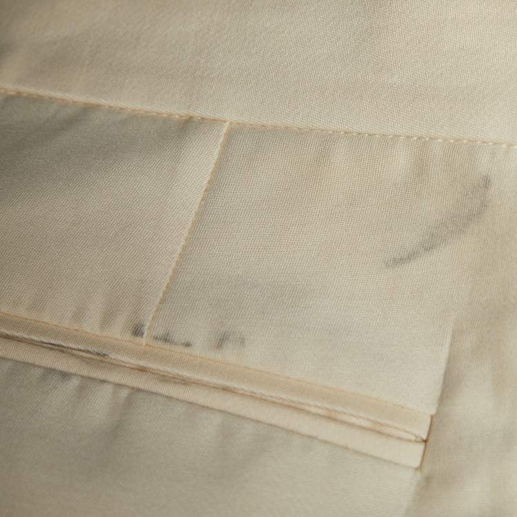Pre Owned Marni Cream Cotton Tapered Leg Pants S