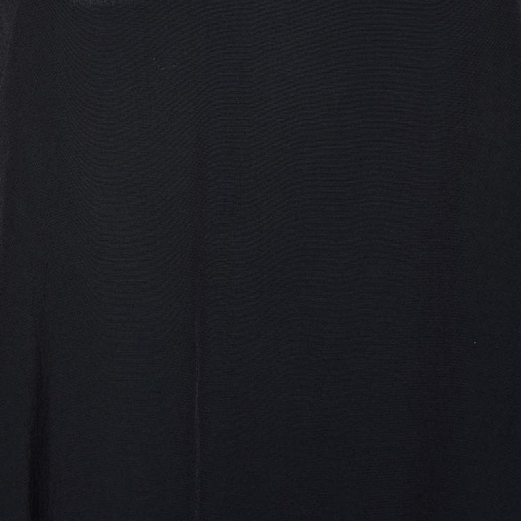 Pre Owned Marni Black Georgette & Cotton Shift Dress L