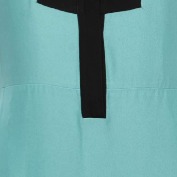 Pre Owned Marni Colorblock Crepe Button Front Midi Dress M