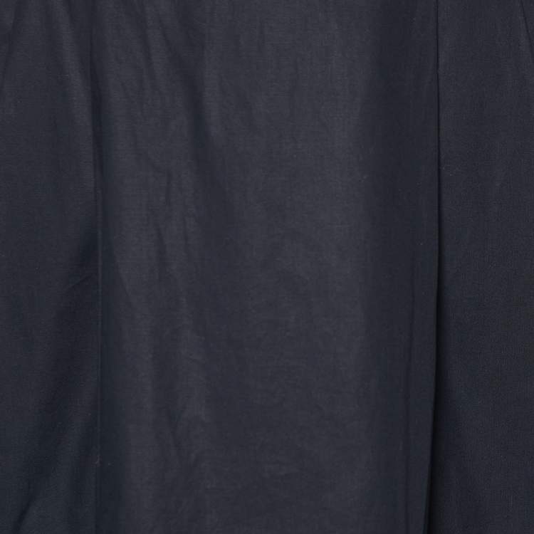 مملوكة مسبقًا Marni Black Cotton Pleated Detail Mini Skirt M