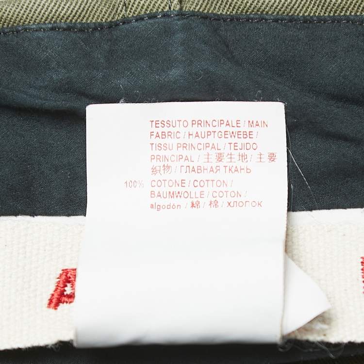 Pre Owned Marni Military Green Cotton Buttoned Trousers L