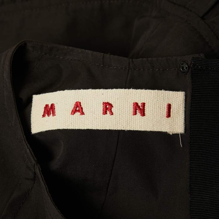 Pre Owned Marni Black Cotton Sleeveless Peplum Top S