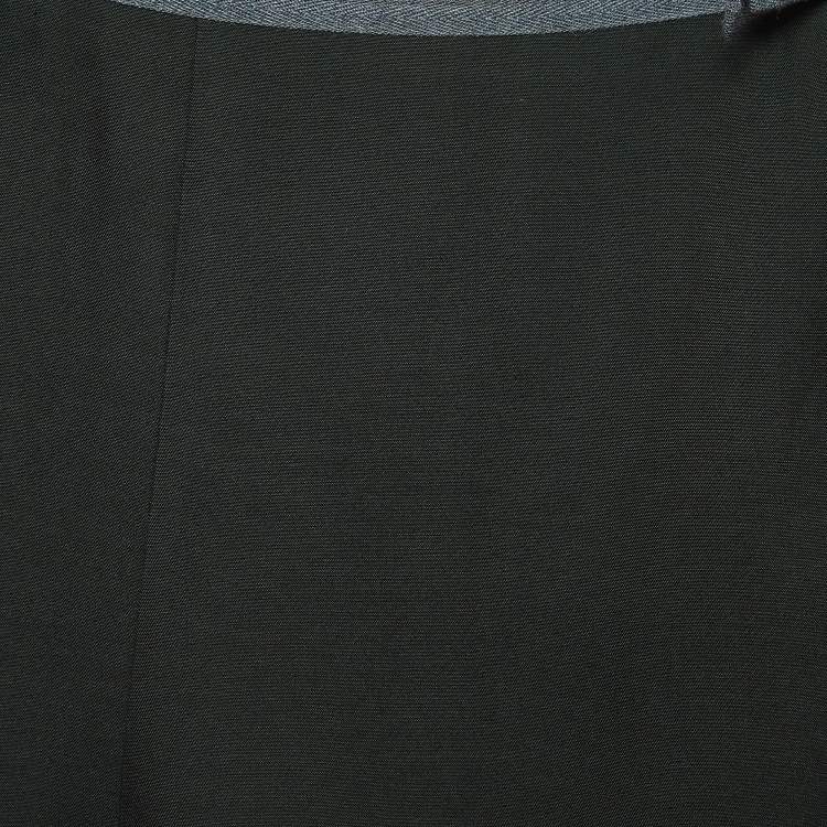 Pre Owned Marni Dark Green Wool Blend Midi Skirt M