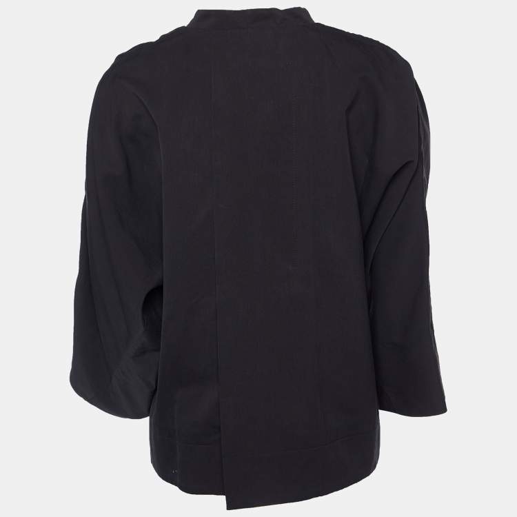 Pre Owned Marni Black Cotton & Silk Kimono Sleeve Jacket S