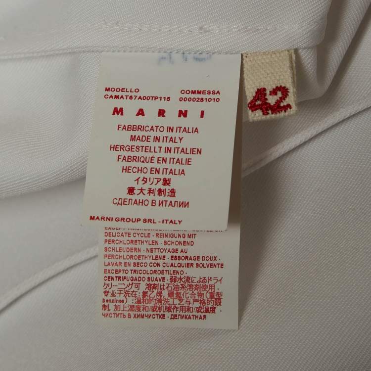 Pre Owned Marni White Peplum Top M
