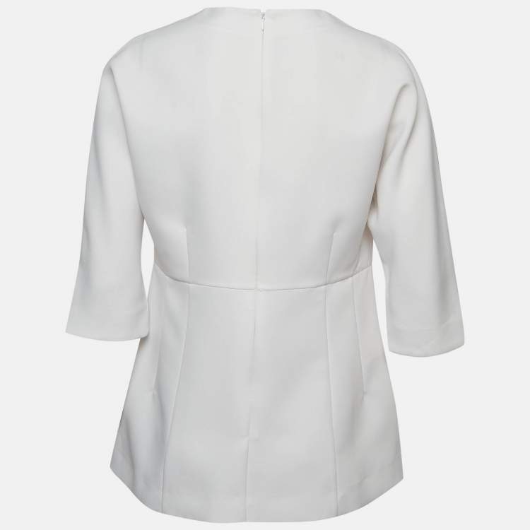Pre Owned Marni White Peplum Top M