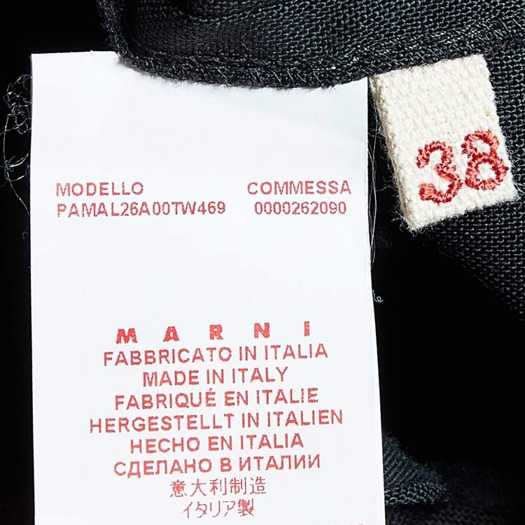 Pre Owned Marni Black Wool Tailored Trousers S