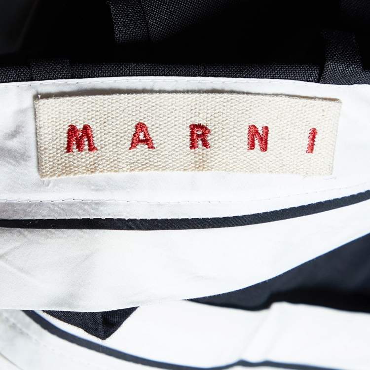 Pre Owned Marni Black Wool Tailored Trousers S
