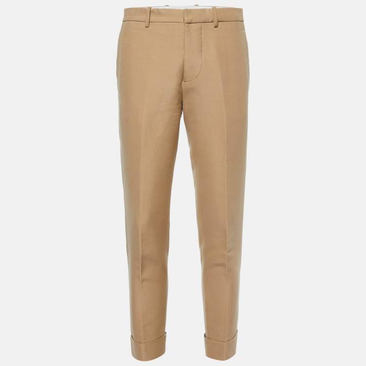 Pre Owned Marni Beige Cotton Tailored Trousers S
