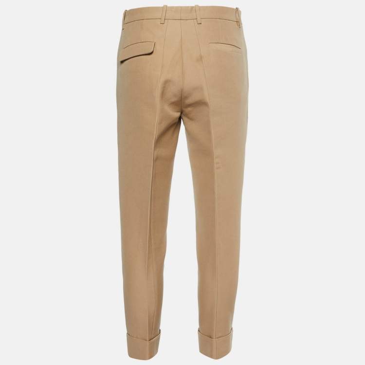 Pre Owned Marni Beige Cotton Tailored Trousers S