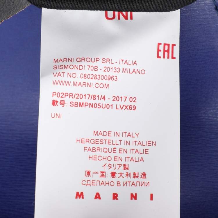 Pre Owned Marni Blue Leather Top Handle Bag