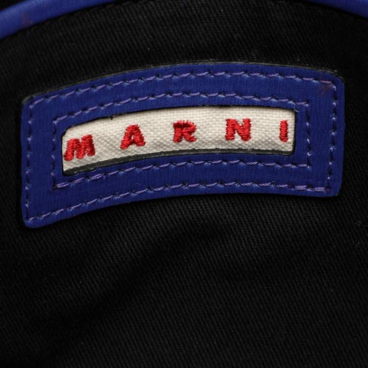 Pre Owned Marni Blue Leather Top Handle Bag