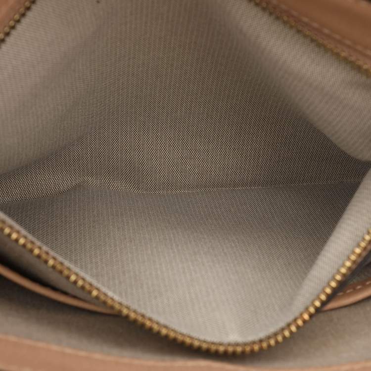 Pre Owned Marni Beige Leather Push Lock Flap Shoulder Bag