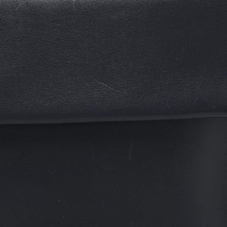 Pre Owned Marni Navy Blue Leather Flap Clutch