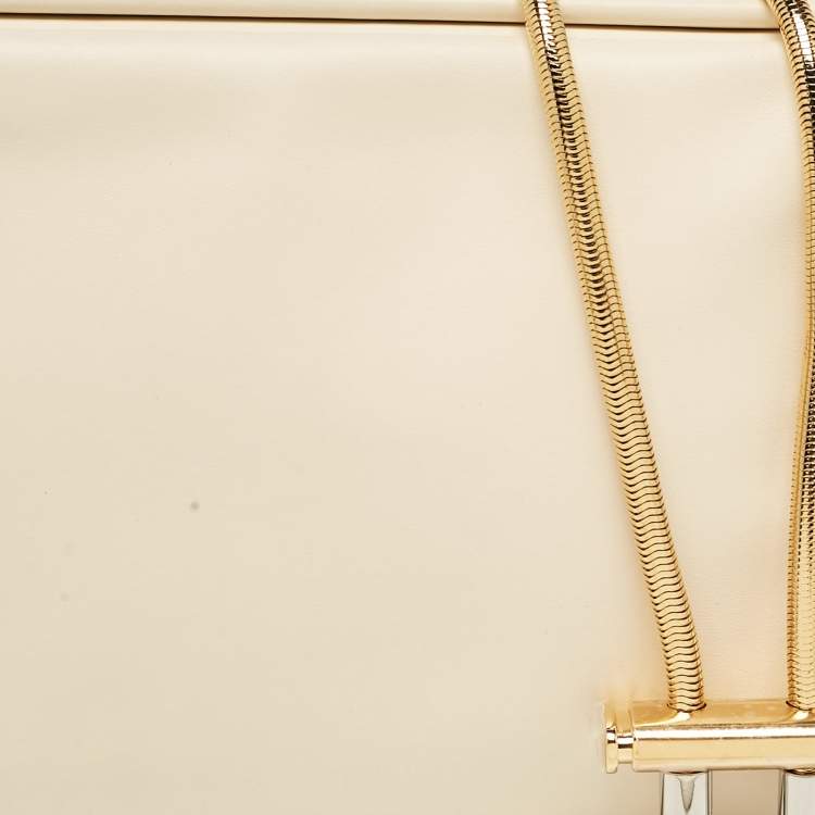 Pre Owned Marni Cream Leather Toggle Shoulder Bag