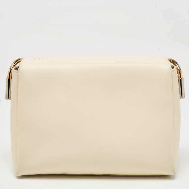 Pre Owned Marni Cream Leather Toggle Shoulder Bag