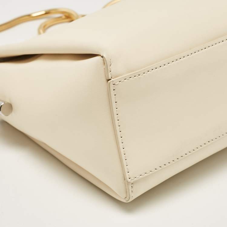 Pre Owned Marni Cream Leather Toggle Shoulder Bag