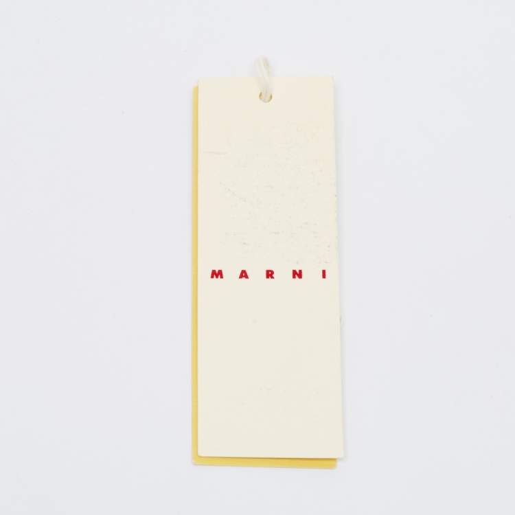 Pre Owned Marni Burgundy/Brown Jacquard Canvas Logo Tote