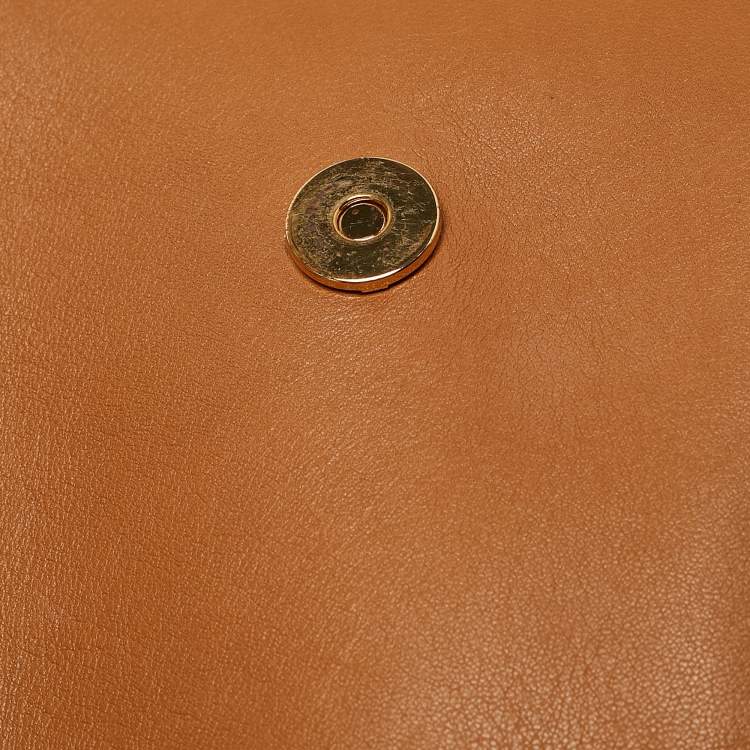 Pre Owned Marni Mustard/Brown Leather Metal Top Handle Bag
