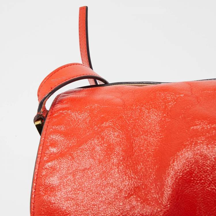 Pre Owned Marni Red Leather Soft Trunk Shoulder Bag