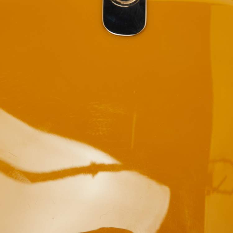 Pre Owned Marni Ocra Yellow Acrylic Boite Clutch Shoulder Bag
