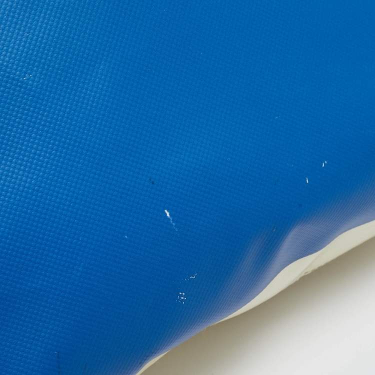 Pre Owned Marni Blue/Cream Coated Nylon Tribeca Tote