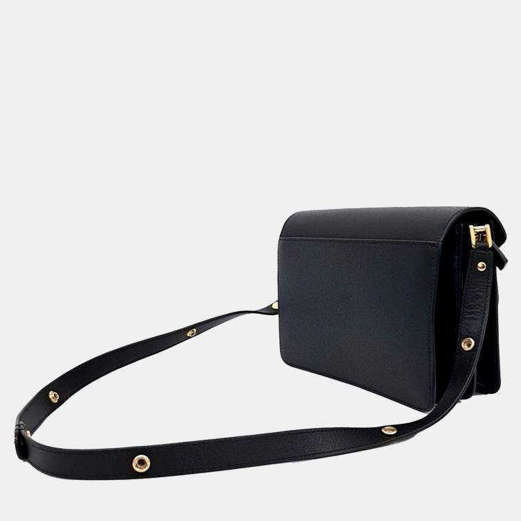 Pre Owned Marni Black Leather Trunk Bag