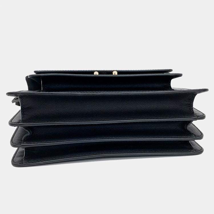 Pre Owned Marni Black Leather Trunk Bag