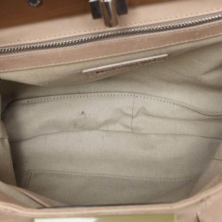 Pre Owned Marni Beige Leather Top Handle Bag