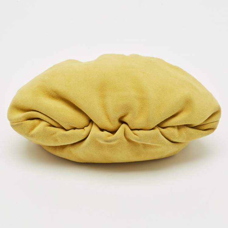 Pre Owned Marni Yellow Raffled Suede Pouch
