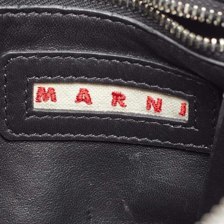 Pre Owned Marni Multicolor Leather Zip Wristlet Pouch