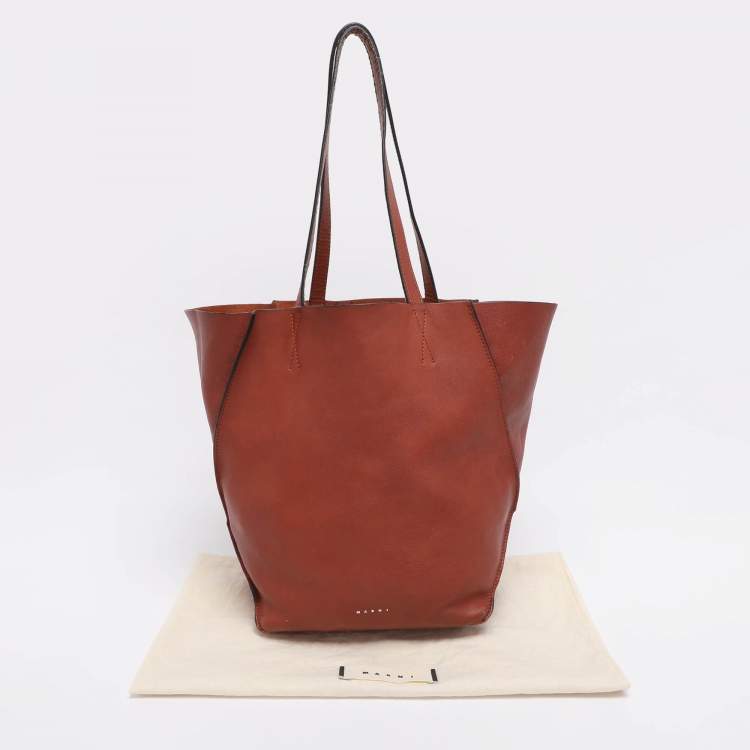 Pre Owned Marni Brown Leather Tote