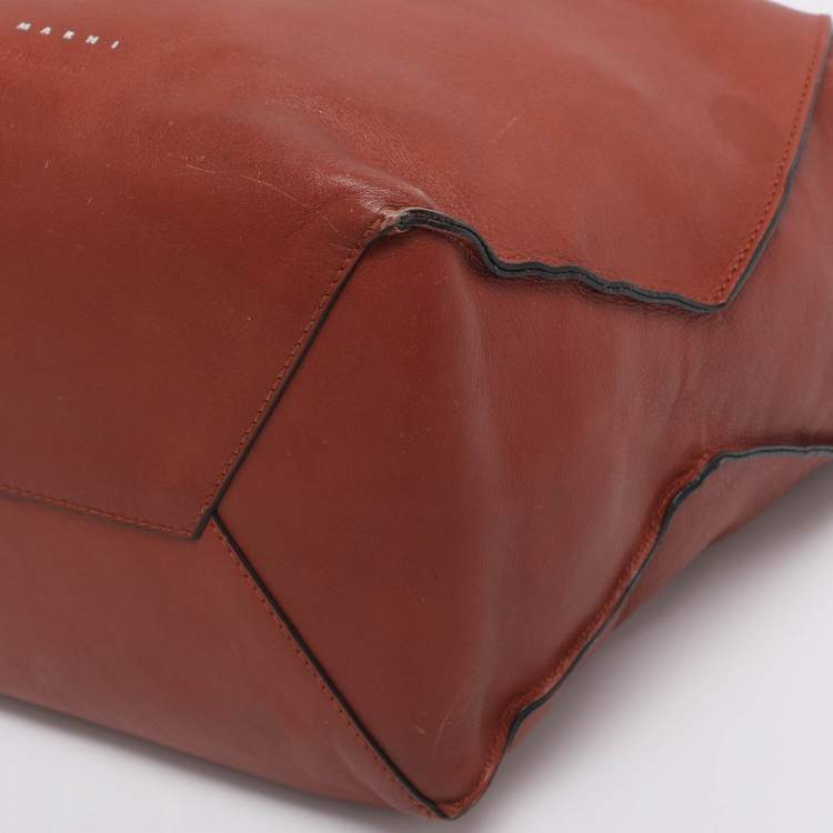 Pre Owned Marni Brown Leather Tote