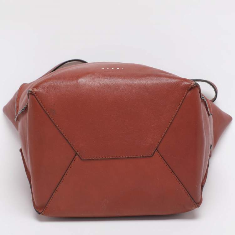 Pre Owned Marni Brown Leather Tote