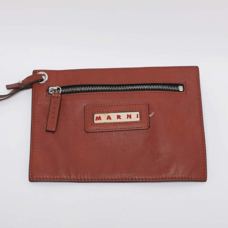 Pre Owned Marni Brown Leather Tote
